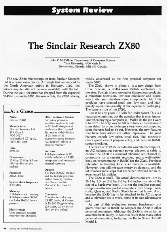 Sinclair zx80